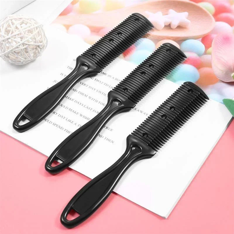 1pc Hair Cutting Comb Hair Brushes with Razor Blades Hair Trimmer Cutting Thinning Tool Professional Styling Barber Cutter Peaceful Pleasures Health and Wellness