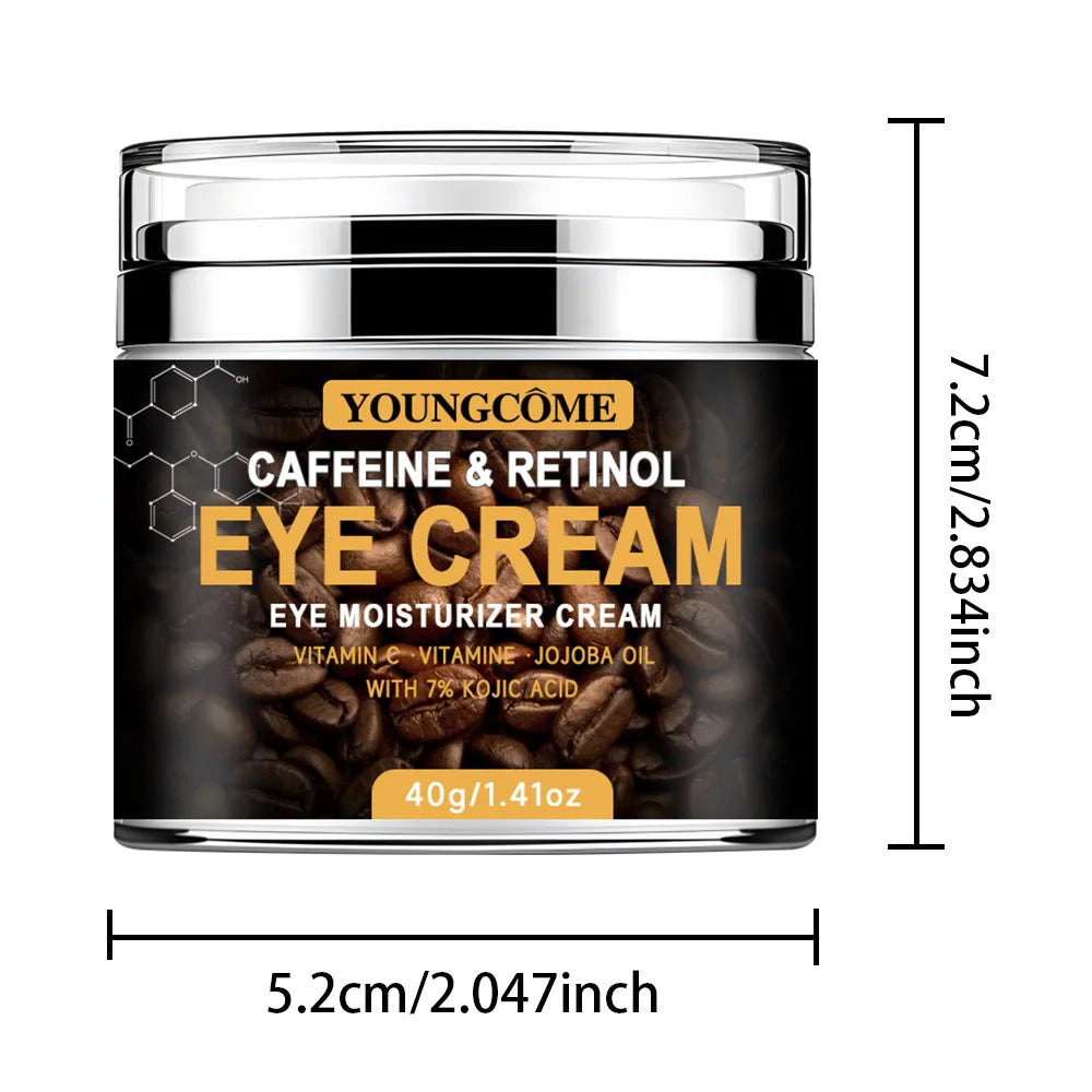 Caffeine Eye Cream Fade Dark Circles Eye Cream Firming Removal Puffiness Moisturizing Lightening Anti-aging Eye Cream Peaceful Pleasures Health and Wellness 40g