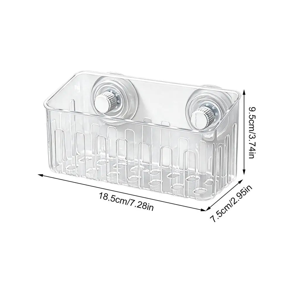 Suction Cup Sponge Holder | No-Drill Sink & Shower Organizer