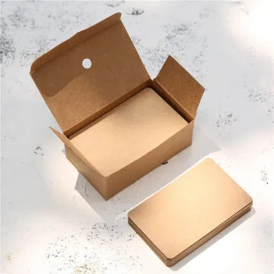 100pcsBlank Cardstock Handwritten English Words White Hard Small