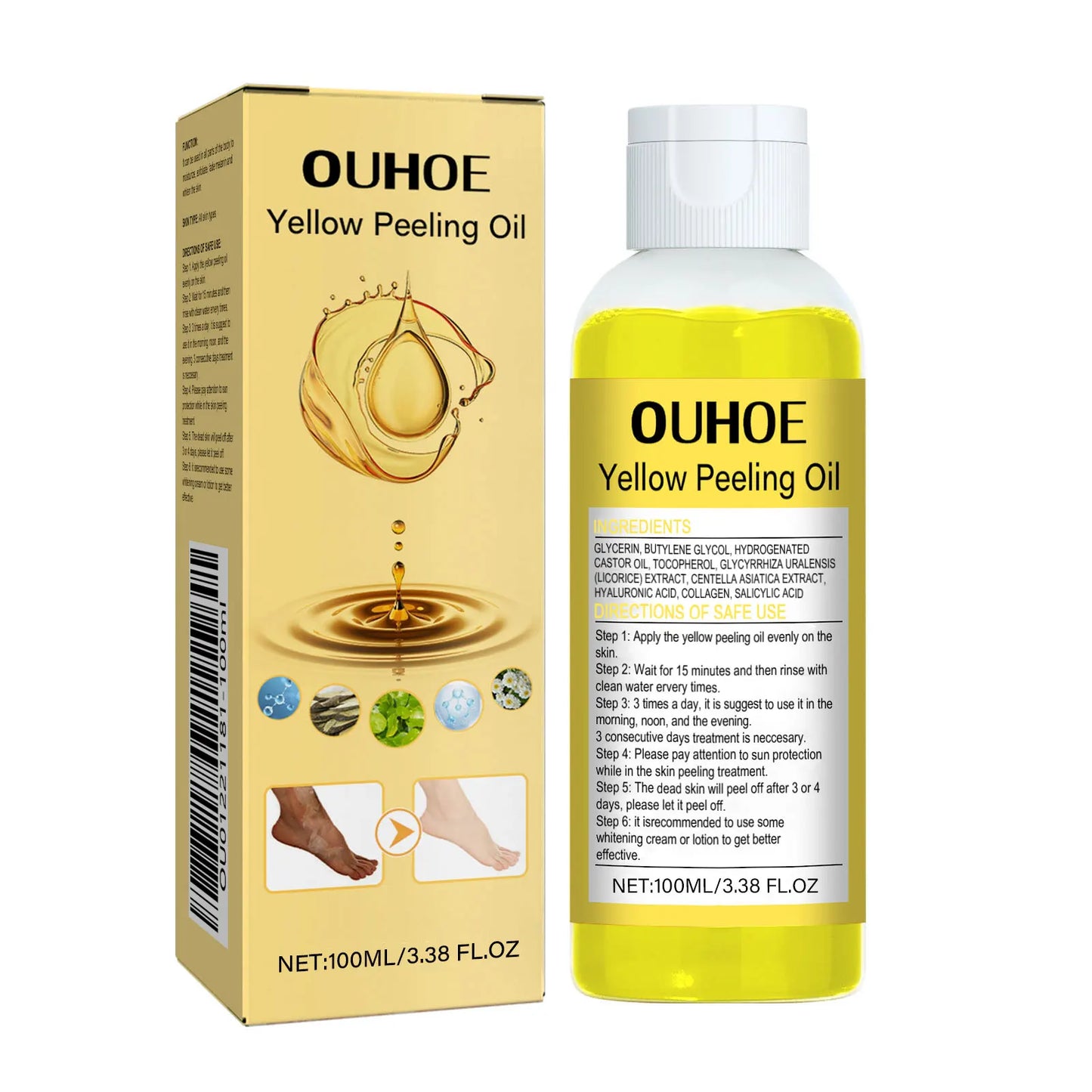 100ml Body Peeling Oil – Exfoliate, Moisturize & Brighten Skin
