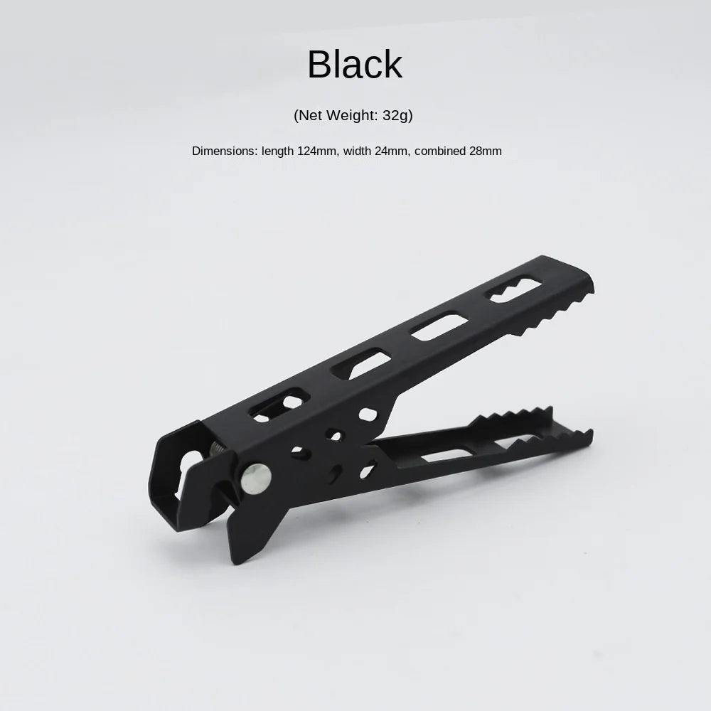 Anti-hot Alloy Pot Clip Bowl Gripper Pot Food Clamp Kitchen Bowl Dish Pan Anti-Scalding Clip Kitchen Accessories Pot Holder Peaceful Pleasures Health and Wellness black