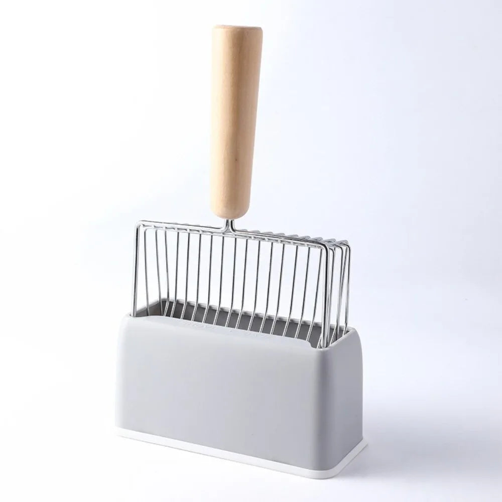 Cat Litter Scoop Set: Fine-Mesh, Thickened, Large Size – The Ultimate Cat Litter Scoop, Plastic Pet Supplies Peaceful Pleasures Health and Wellness GRAY