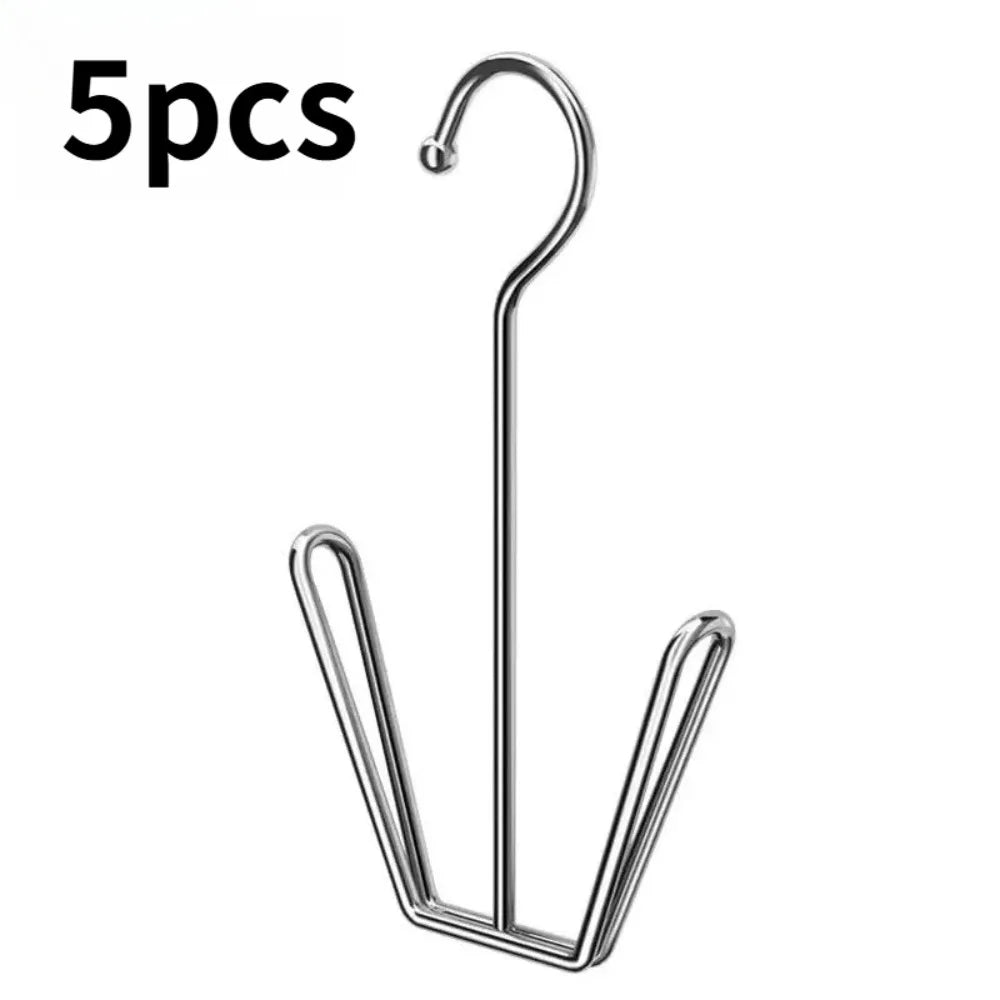 2/5Pcs U-Shaped Stainless Steel Shoes Drying Rack Windproof Quick-Dry Wall-Mounted Space-Saving Indoor and Outdoor Hooks Peaceful Pleasures Health and Wellness 5Pcs