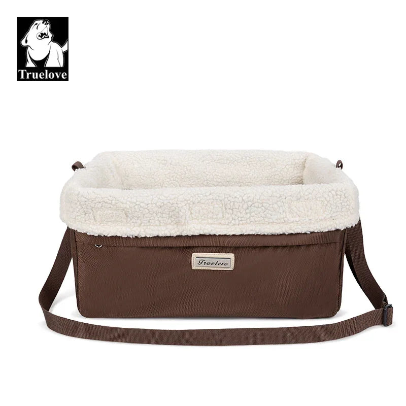 Truelove Dog Car Seat Bed Foldable Washable Pet Booster Seat for Small Dogs Cats Travel Carrier for Small Dogs Cats TLX7971 Peaceful Pleasures Health and Wellness Brown Universal Fit Design China Mainland