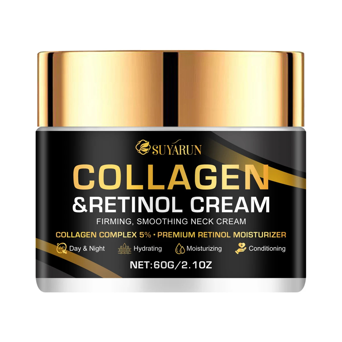 Collagen Advanced Retinol cream, rich in aloe vera leaf and shea butter, easy to absorb, delicate and moisturizing Peaceful Pleasures Health and Wellness 60g