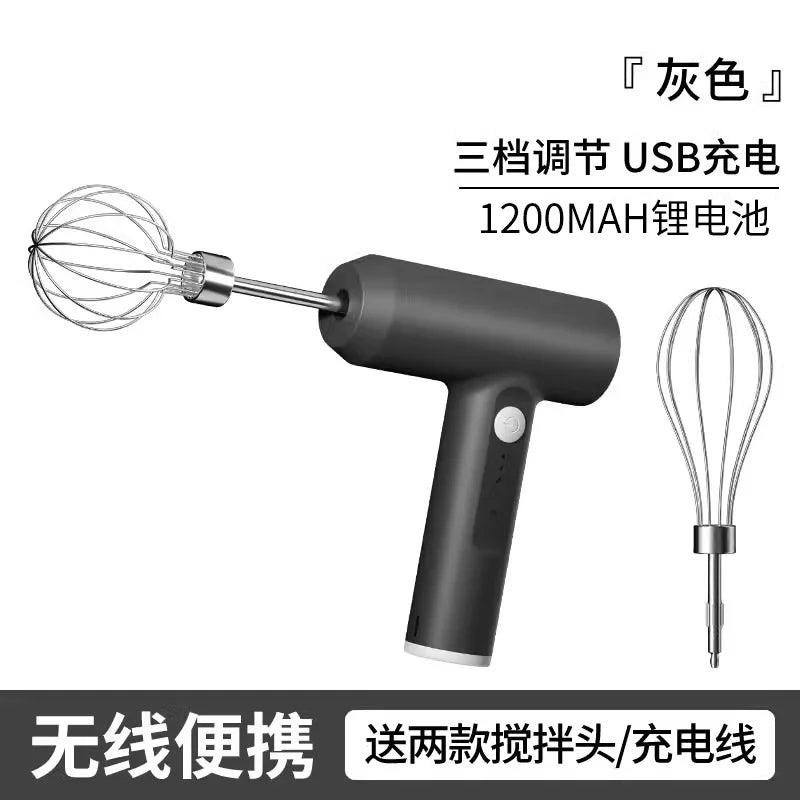 Wireless Electric Egg Beater – 3-Speed Portable Food Mixer