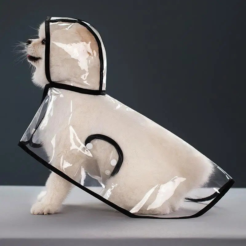 Transparent Waterproof Dog Raincoat XS–4XL | Clear PVC Pet Coat