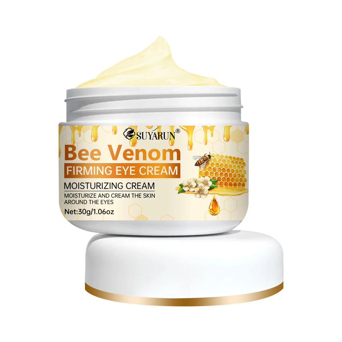SUYARUN Vitamin C & Honey Eye Cream - Hydrating Anti-Aging Treatment for Dark Circles, Puffiness & Wrinkles with Antioxidants. Peaceful Pleasures Health and Wellness 30g