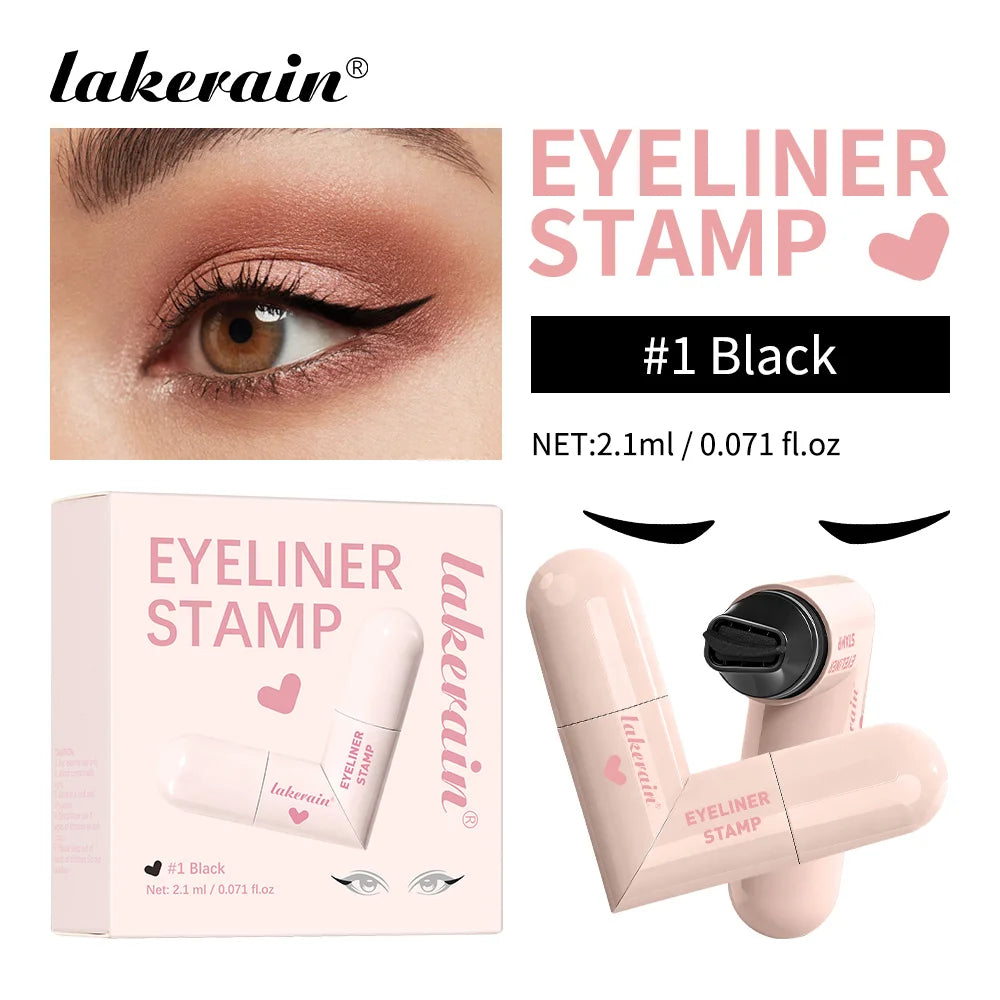 Lakerain Eyeliner Stamp Heart Pattern Precision Liner Long Lasting Color Portable Eye Liner Essential For Makeup Beginners Peaceful Pleasures Health and Wellness 1black