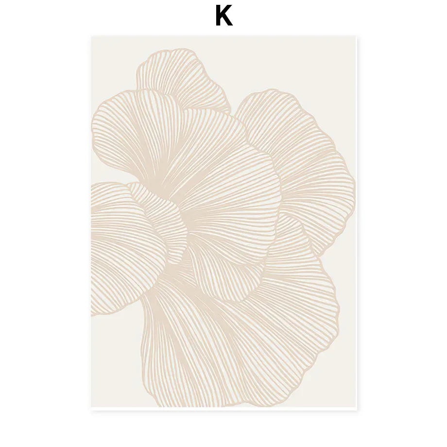 Scandinavian Boho Abstract Canvas Wall Art Print | HD Unframed