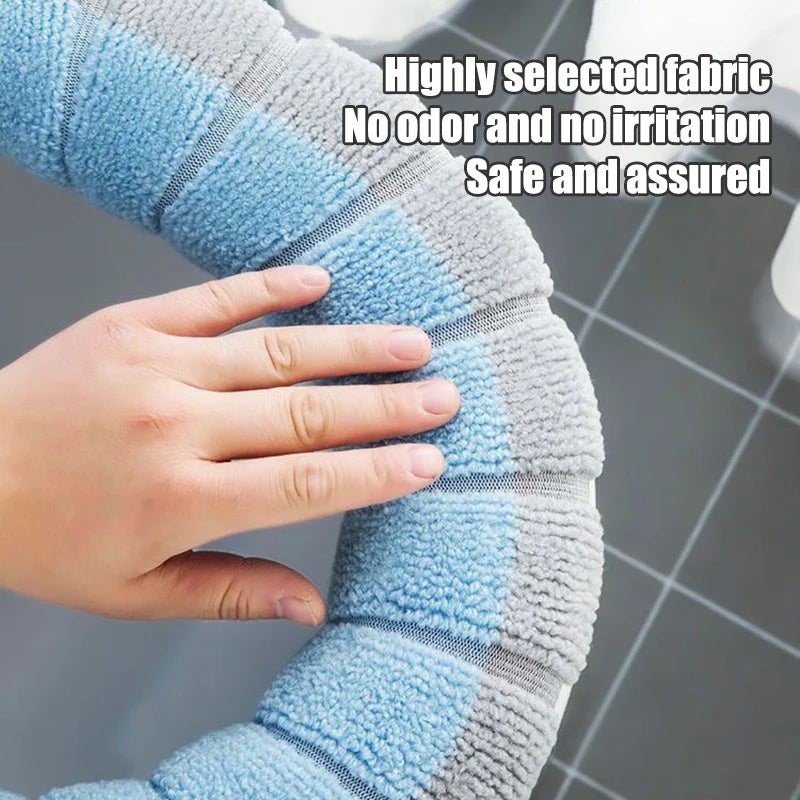 Soft Knitted Toilet Seat Cushion Cover – Warm, Washable, Universal
