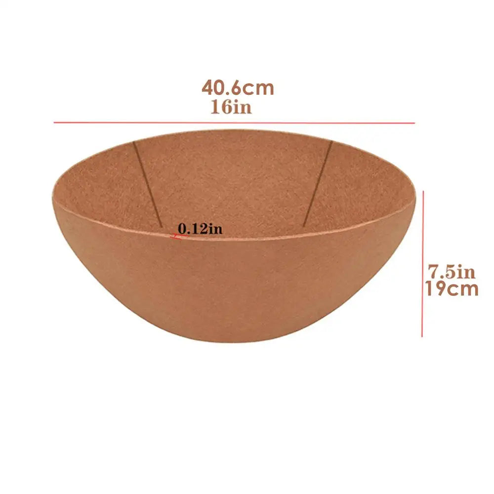Felt Planter Basket Liners Set of 3 – Round Pre-Cut Garden Inserts