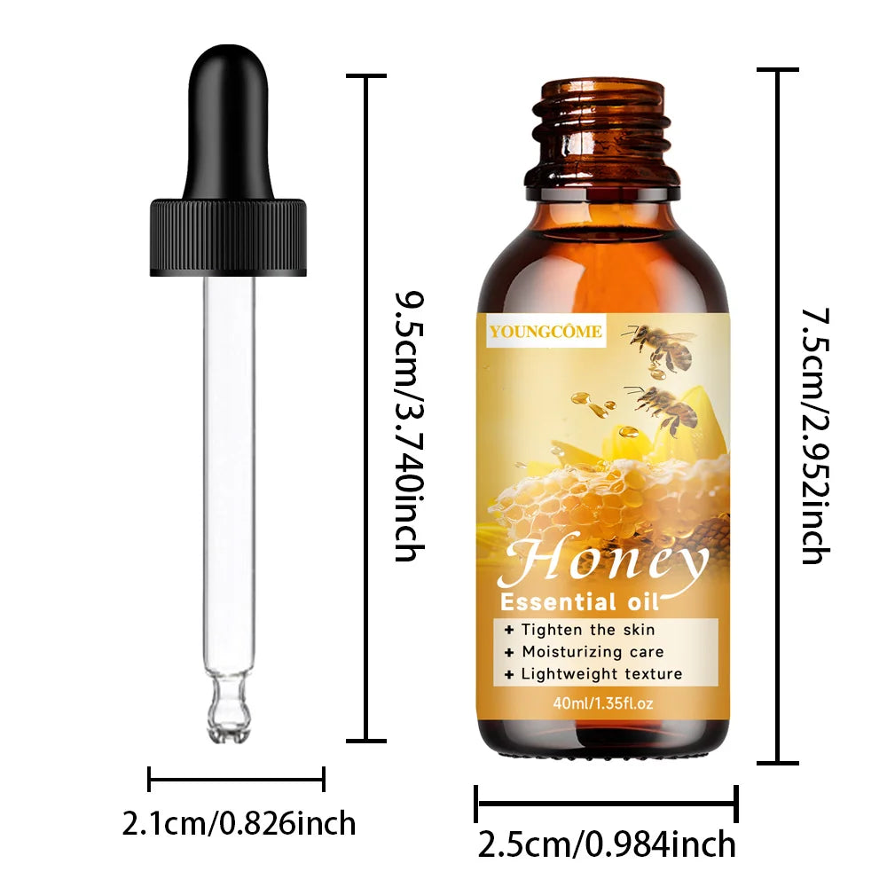 Honey Essential Oil Skin Care and Massage Essential Oil Base Oil Aromatherapy Essential Oil Suitable for All Skin Peaceful Pleasures Health and Wellness 40ml