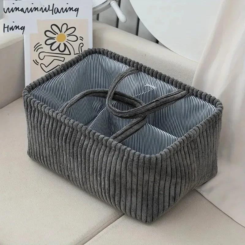 Large Bohemian Storage Basket | Multi-Compartment Organizer