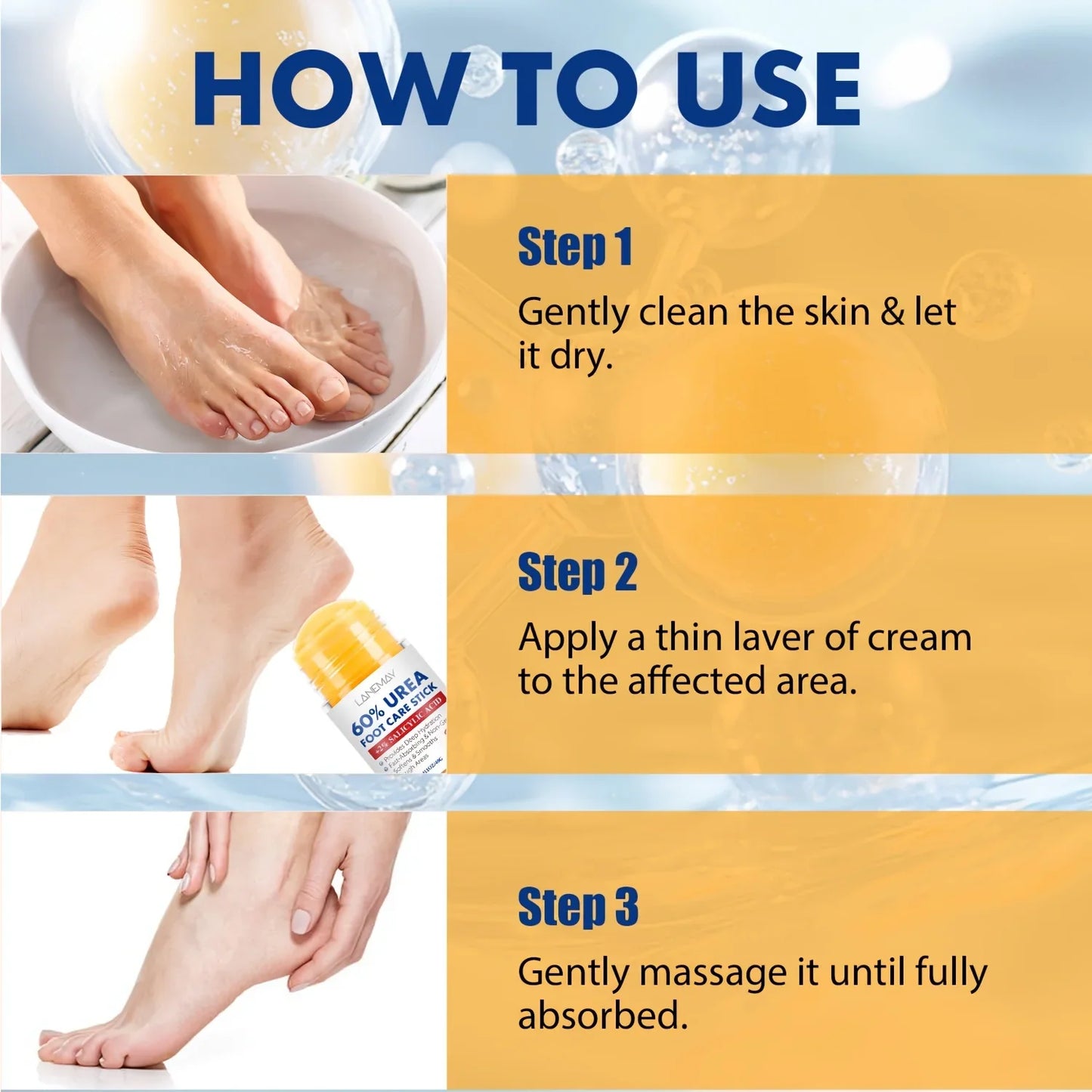 60% Urea Foot Care Stick – Hydrate Dry & Rough Heels | Lanemay