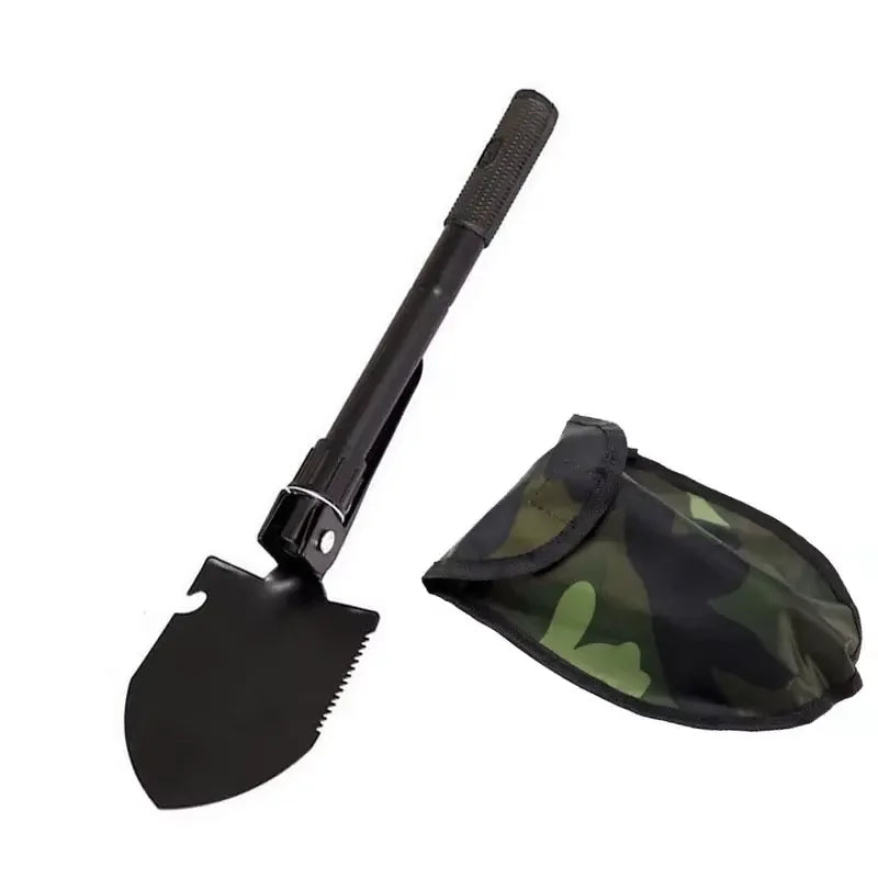 Camping Foldable Shovel Folding Garden Tool Stainless Steel Mini For Hoe Tools Farm Equipment Multifunctional Gardening Tactical Peaceful Pleasures Health and Wellness black