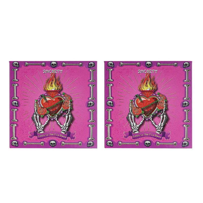 2pcs of 9 colors skull eyeshadow palette, Halloween eyeshadow palette, pearl matte, waterproof and long-lasting Peaceful Pleasures Health and Wellness Pink 2
