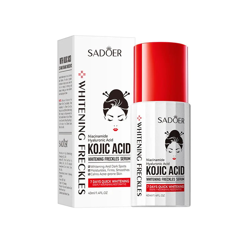 SADOER Kojic Acid Whitening and Freckle Removal Cream Moisturizing Facial essence Anti-Aging Wrinkle Face Serum Skin Care Peaceful Pleasures Health and Wellness
