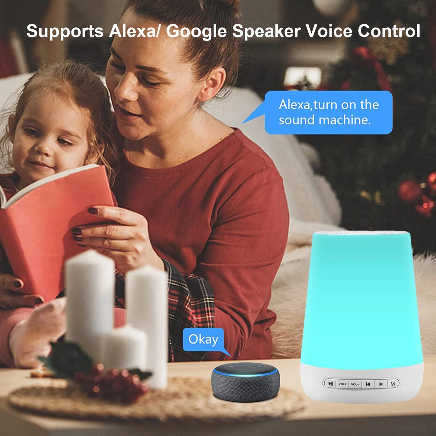 dodocool Baby White Noise Machine | 34 Sounds, Night Light