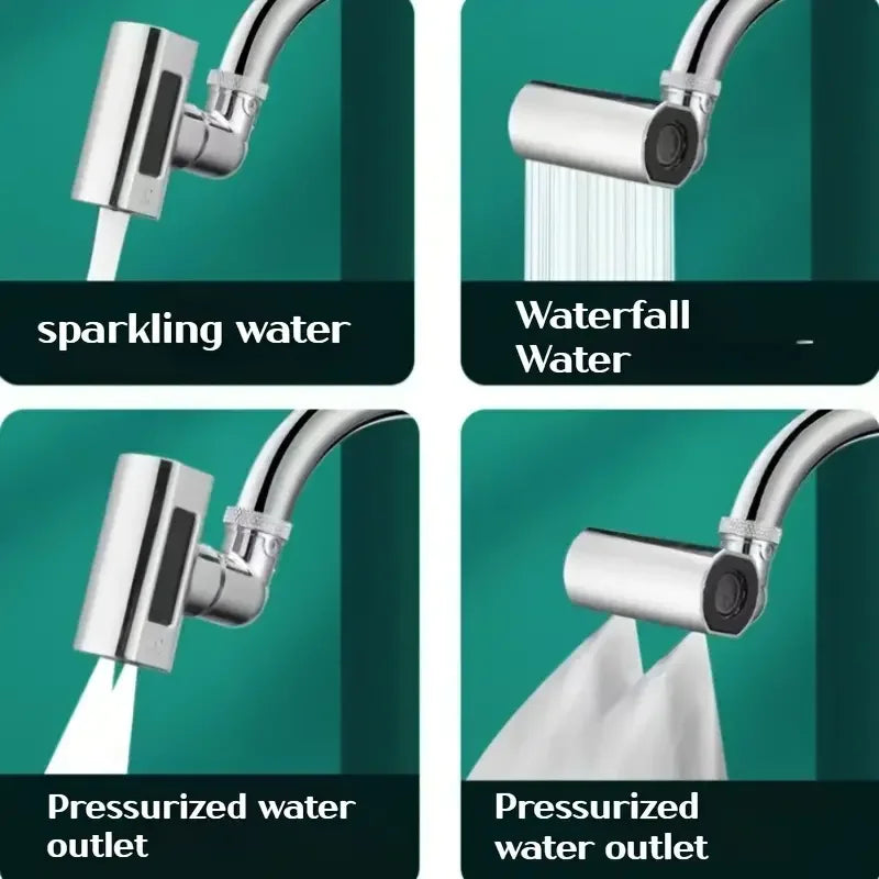 4-Mode 360° Swivel Kitchen Faucet Aerator | Waterfall & Rain