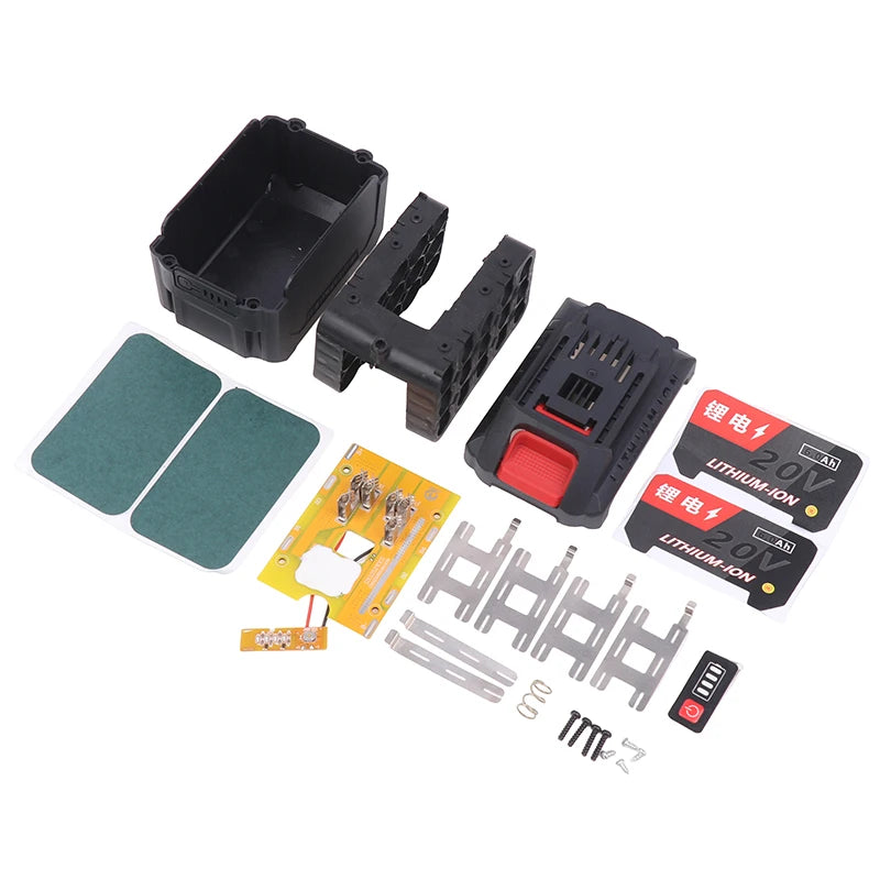 DIY Li-ion Battery Case Kit & BMS PCB for 5–20 Cell Power Tools