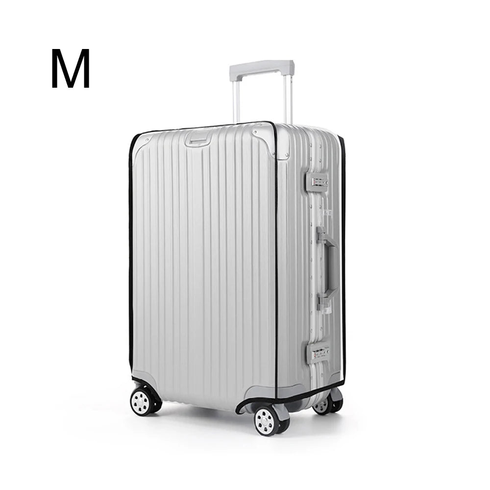 Transparent Pvc Luggage Protective Cover Wheeled Luggage Protective Cover Wear-Resistant Outer Cover Transparent Protective Peaceful Pleasures Health and Wellness 20 inches