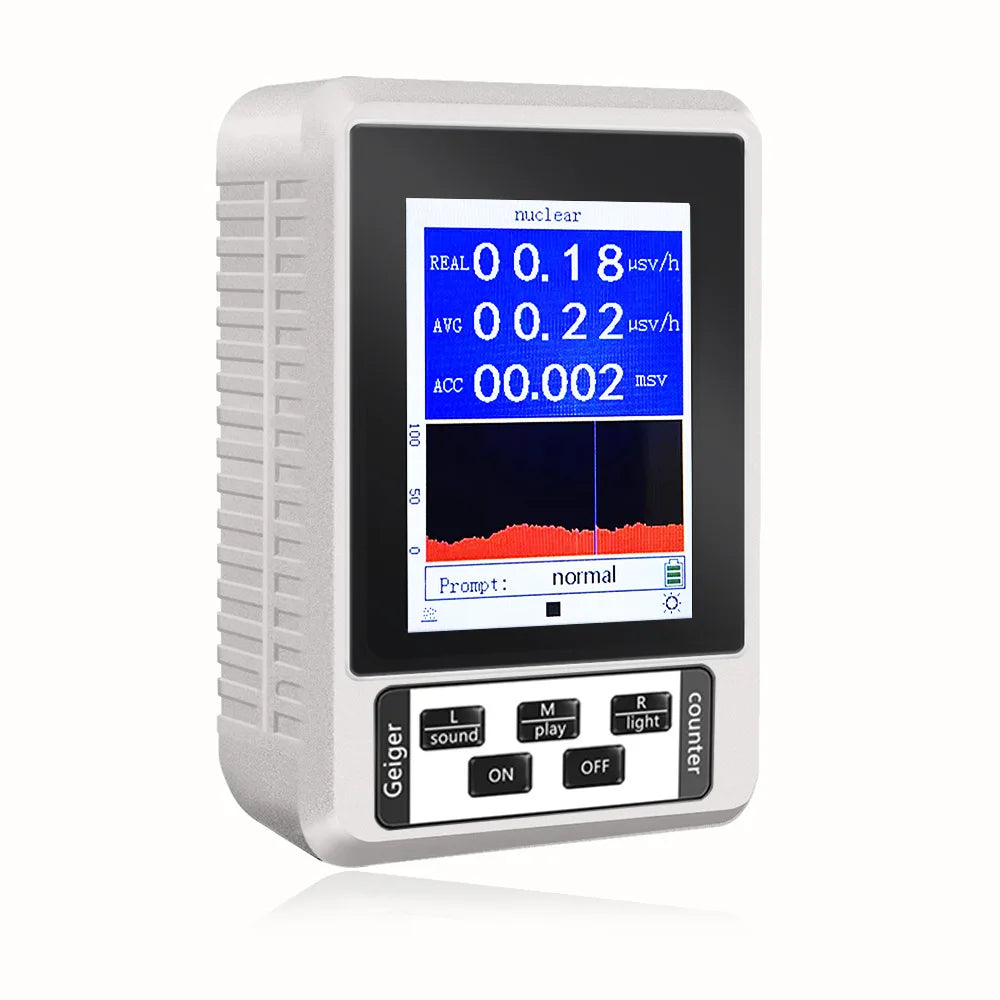 Hot Sell NEW XR-1 Portable Geiger Counter Nuclear Radiation Detector Personal Dosimeter Marble Tester X-Ray Radiation Dosimeter Peaceful Pleasures Health and Wellness WHITE