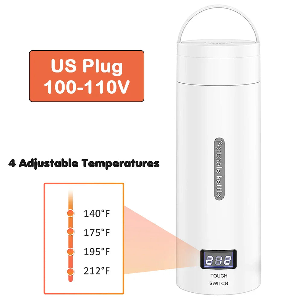 URGGU Portable Travel Electric Kettle 500ml | 4 Temp Settings
