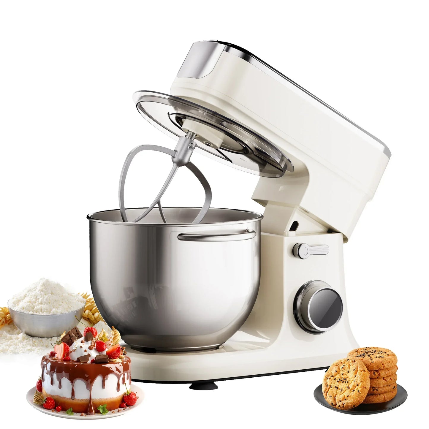 BioloMix 7L Stand Mixer for Baking – 1200W DC Motor, 11 Speeds + Meat Grinder Kitchen Appliance Peaceful Pleasures Health and Wellness Standard UK China Mainland