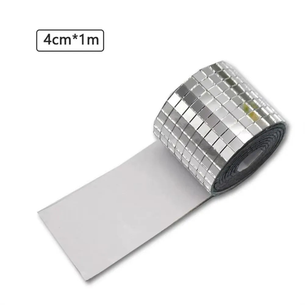 Self-Adhesive Disco Ball Mirror Mosaic Tiles | DIY Wall Craft