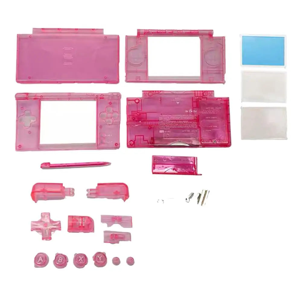 Nintendo DS Lite Full Replacement Shell DIY Kit – Transparent Console Replacement Shell Oasis Select Pink