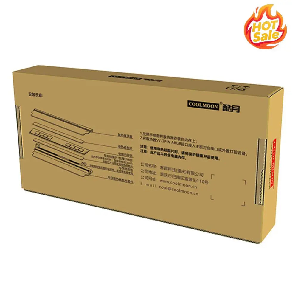 COOLMOON CR-D134S ARGB RAM Heatsink Heat Spreader for PC