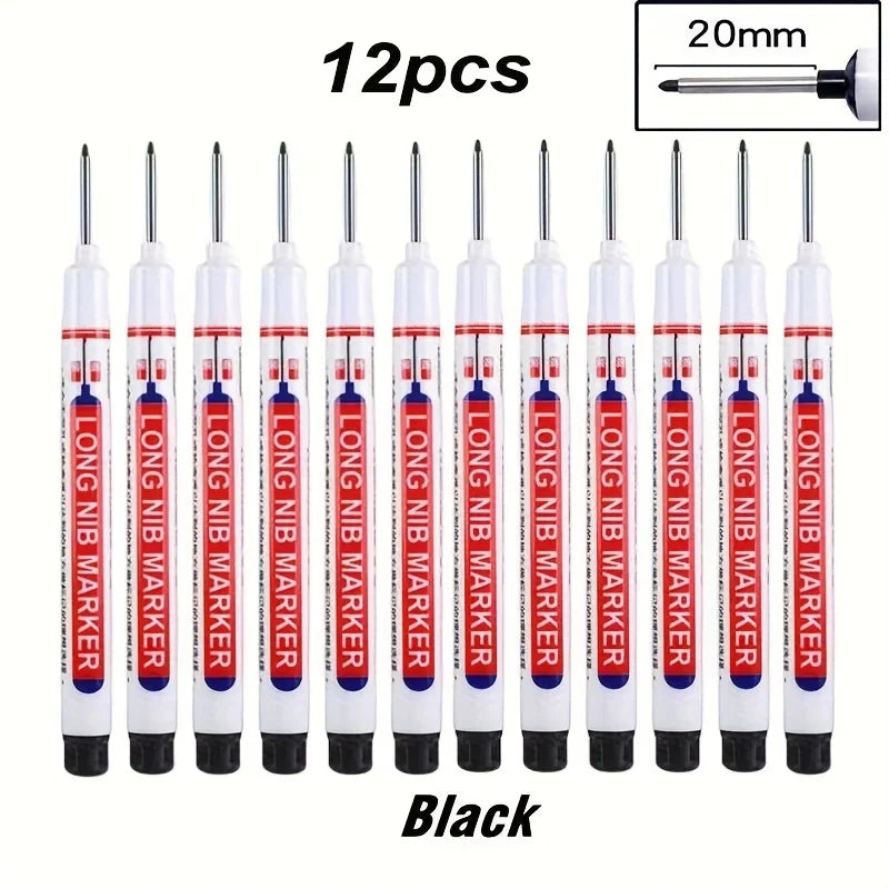 Multi-purpose Deep Hole Long Nib Head Marker Metal Perforating Pen