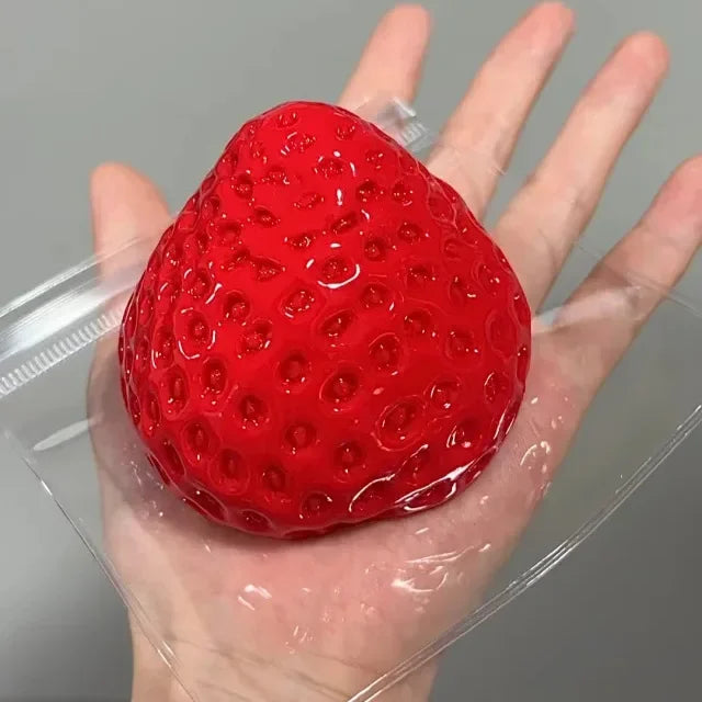 Strawberry Taba Squishy Fidget Toy – Slow Rebound Squeeze