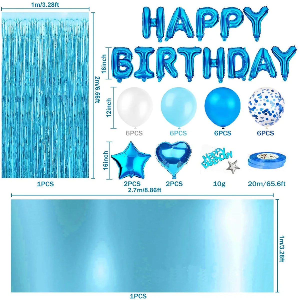 Rose Gold Glitter Birthday Decoration Balloon Rain Silk Tablecloth