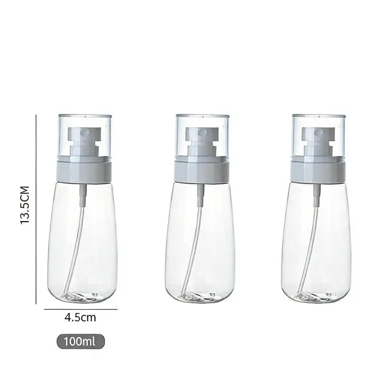 3-Piece Small Spray Bottle Travel Fine Mist Mini Empty Spray Bottle Leak-Proof Refillable For Toner Facial And Hair Spray Peaceful Pleasures Health and Wellness 100ML