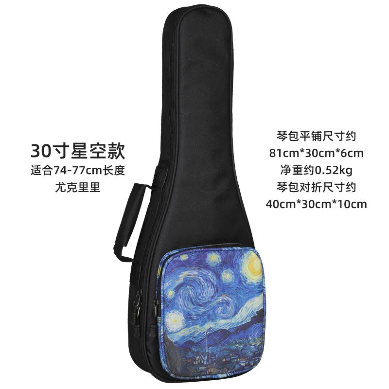 Cotton Thicken Pad Soprano Concert Tenor Baritone Ukulele Bag Guitar