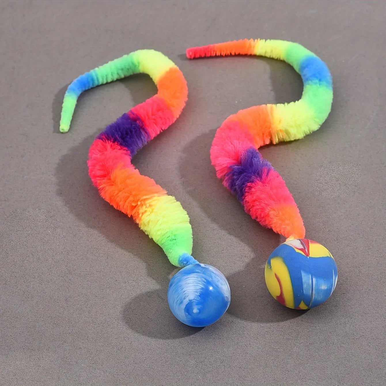 Interactive Cat Toy – Bouncing Ball & Caterpillar Teaser Set