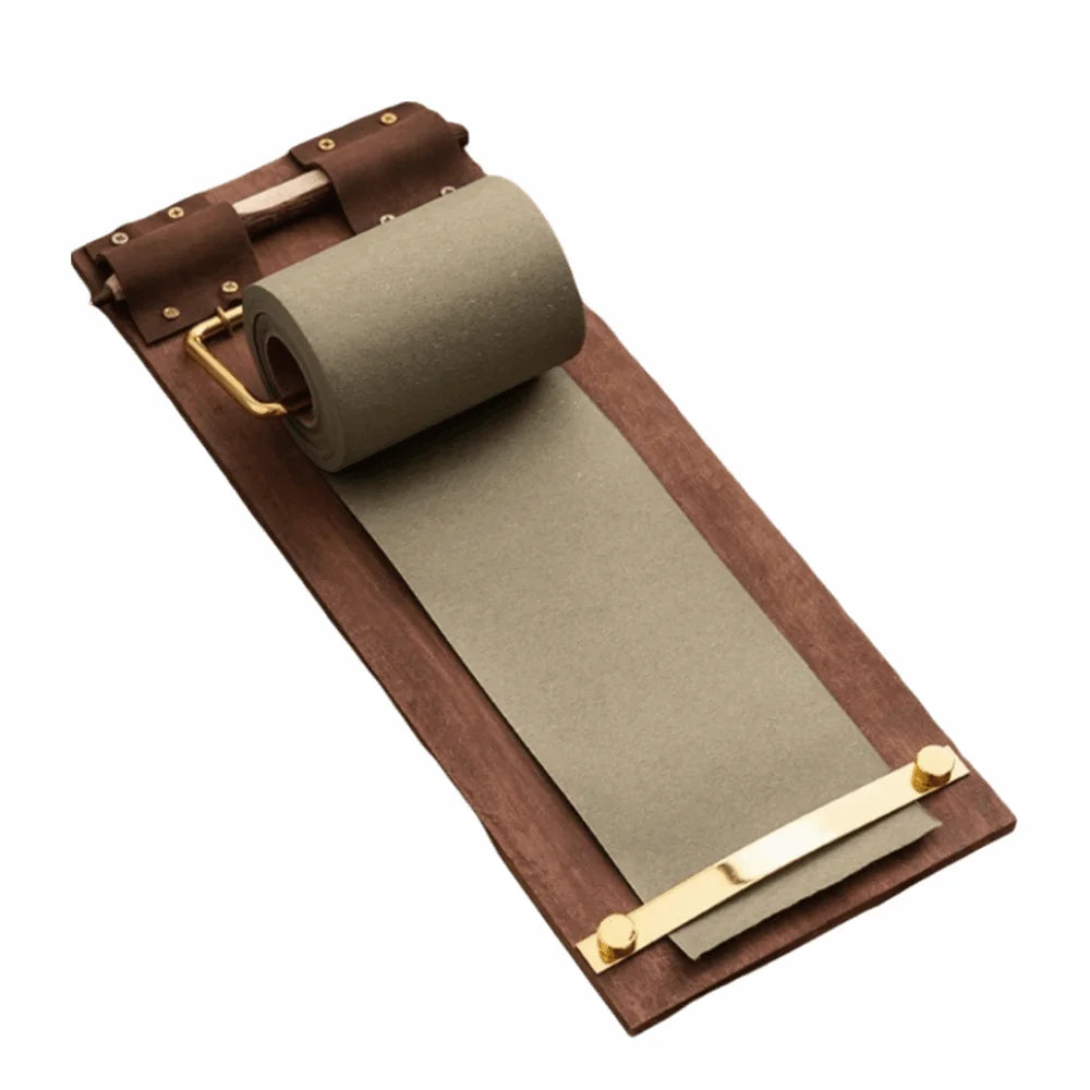 Retro Wooden Memo Clipboard | Roll-Up Sticky Note Pad