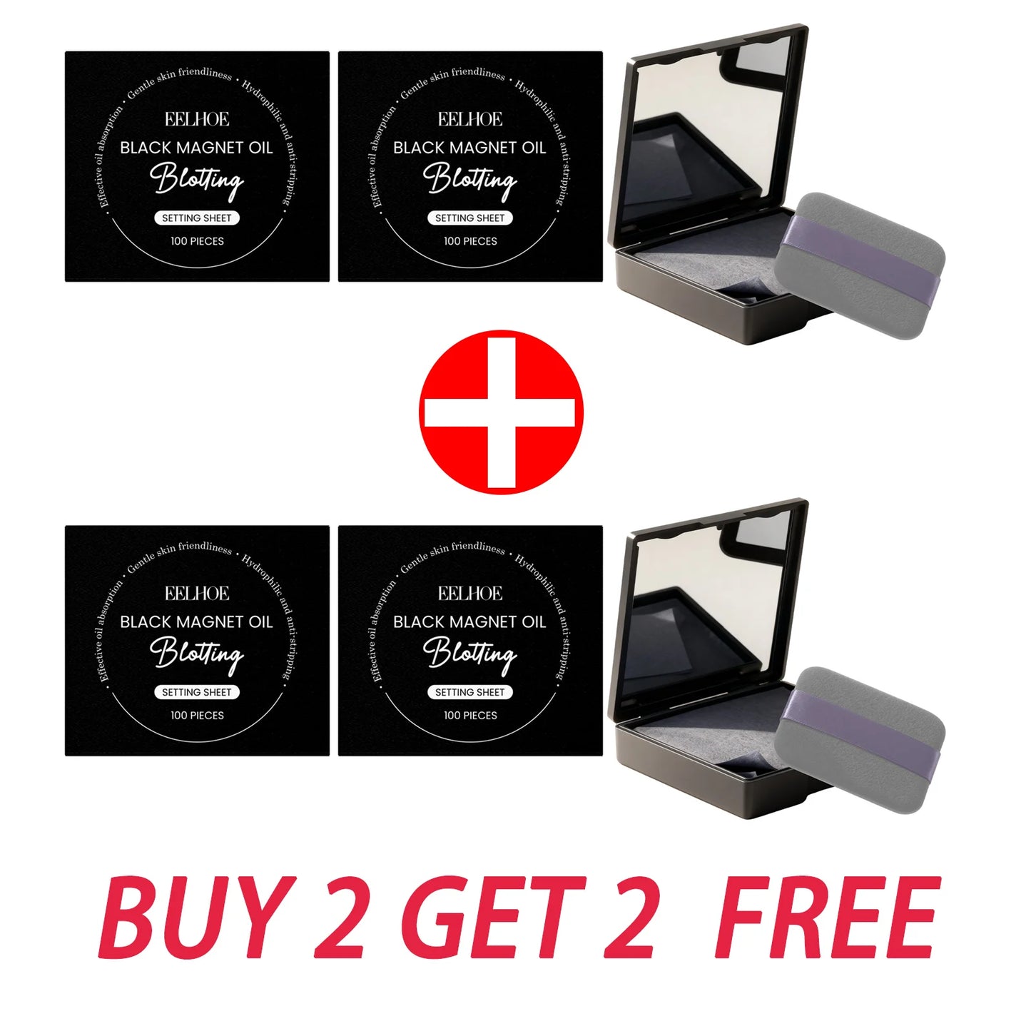 Eelhoe Facial Oil-Blotting Papers 100pc | Matte Oil Control Oil Blotting Sheets Peaceful Pleasures Health and Wellness BUY 2 GET 2 FREE