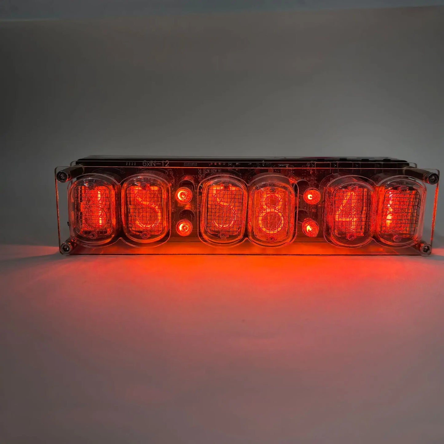 6-Digit IN-12 Nixie Tube Clock with RGB Lights & Remote