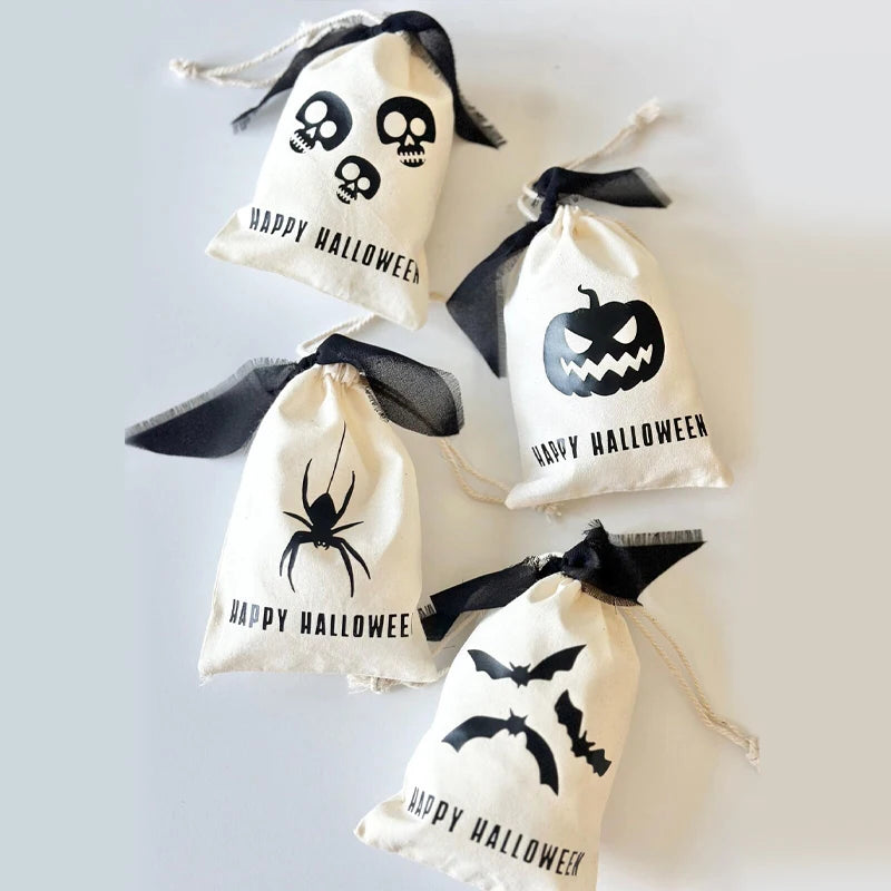 Halloween Treat Bags for Kids – 4pc Drawstring Candy Bags Halloween Treat Bags Peaceful Pleasures Health and Wellness