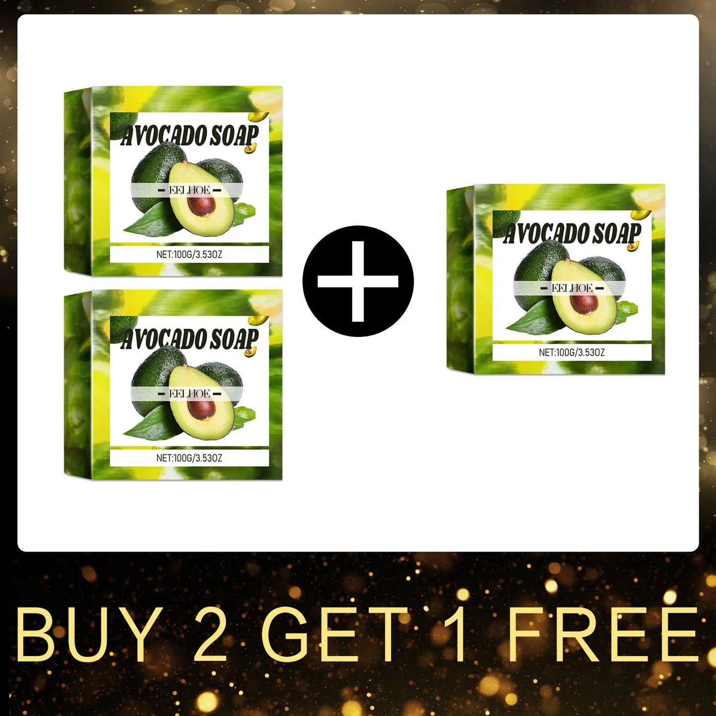 EELHOE Avocado Oil Brightening Body Soap | Moisturizing Bar 100g