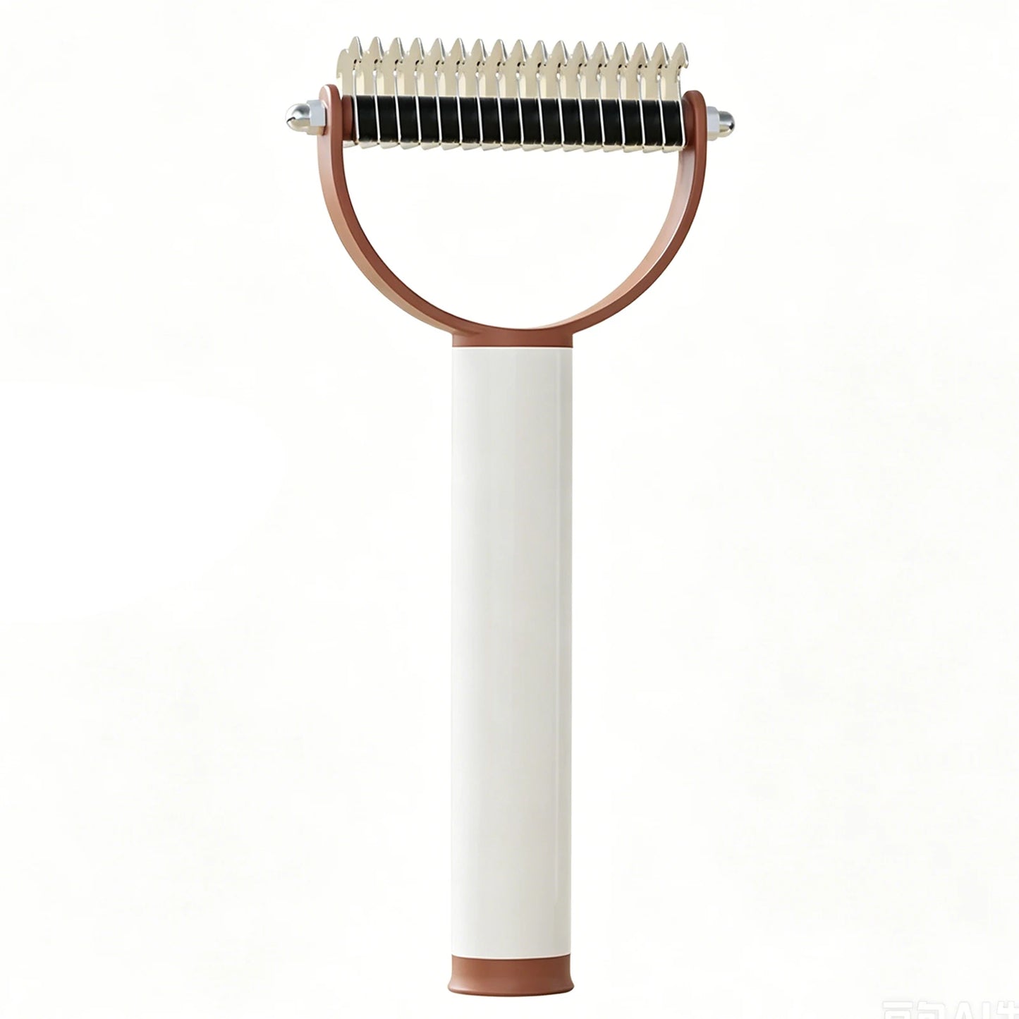 2 In 1 Pet Grooming Brush With Lint Roller,Professional Pet Dog Cat Hair Grooming Brush,Travel-Friendly Pet Hair Cleaner Tool Peaceful Pleasures Health and Wellness Brown