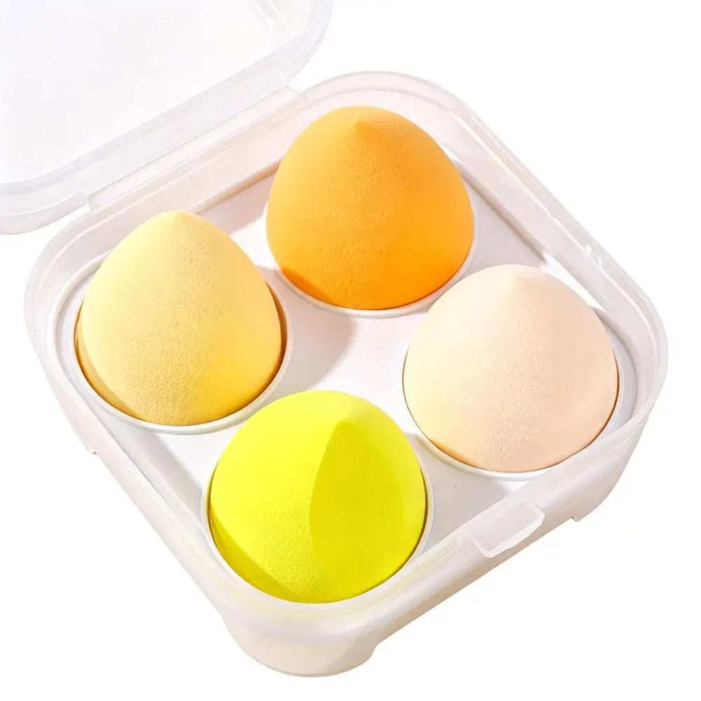 4pcs Makeup Sponge Powder Puff Wet Dry Dual Use Beauty Blender Sponge Beauty Egg Foundation Makeup Sponge Cosmetic Ball Peaceful Pleasures Health and Wellness D