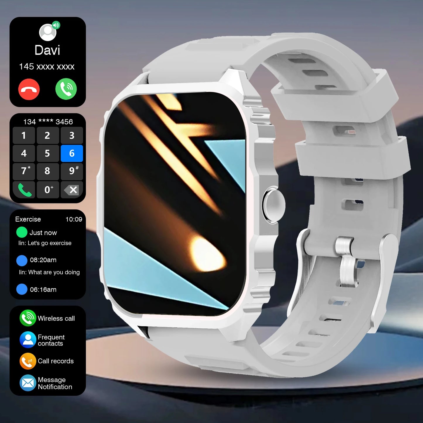 LOMAXFR 1.84" HD Smartwatch | Bluetooth Calling, Dual Strap