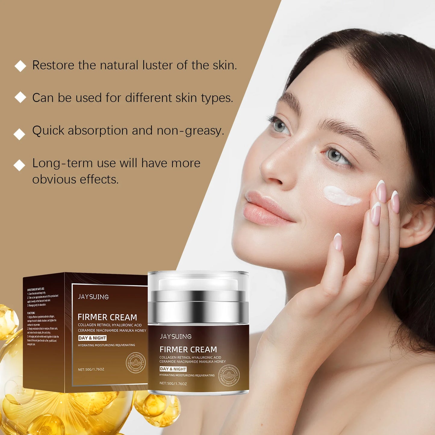 Retinol Collagen Cream – Anti-Aging Face Lifting Moisturizer 50g