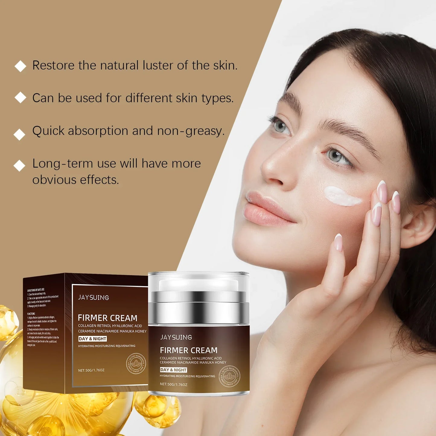 Retinol Collagen Face Cream – Anti-Aging Firming Moisturizer