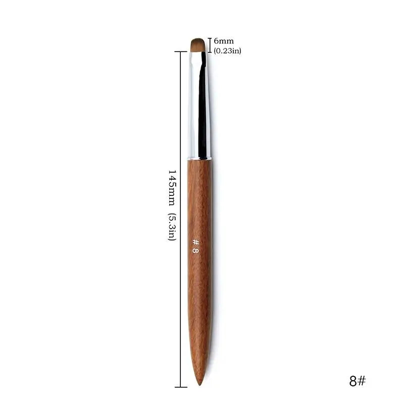 French Nail Art Brushes Flowers Drawing Pen Versatile Nail Drawing Pen Nail Tools Sandalwood Handle Manicure Pen Peaceful Pleasures Health and Wellness 8